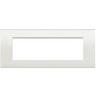 Placa ornament ,7 module, alba, living light, BTICINO
