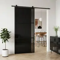 vidaXL Ușă glisantă 102 x 205 cm Sticlă Temperată și Aluminiu