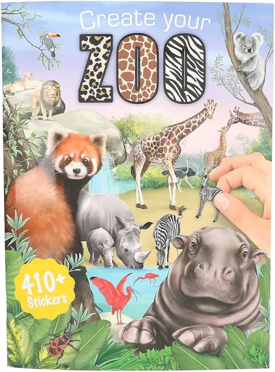 Carte cu stickere Depesche - Zoo