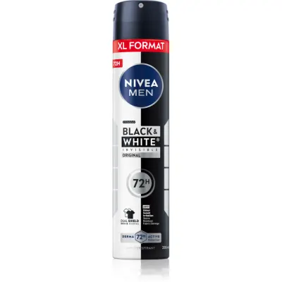 Nivea Men Black & White Invisible Original spray anti-perspirant pentru barbati 200 ml
