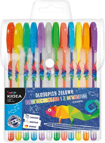 Pixuri cu gel brocart Kidea - 12 culori