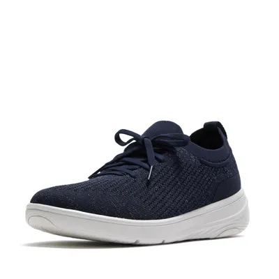 FITFLOP FitFlop Super-Q Knit Slip-On Laced Sneakers METALLIC MIDNIGHT NAVY 36