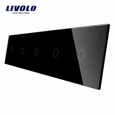Panou Intrerupator 5 x simplu Negru