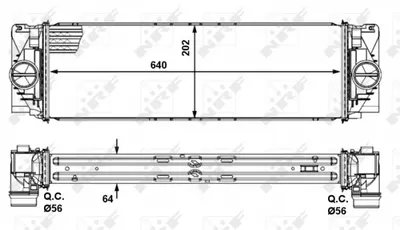 Intercooler Potrivit Mercedes Sprinter 3,5-T (b906), Sprinter 3,5-T (b907), Sprinter 3,5-T (b907, B910), Sprinter 3-T (b906), Sprinter 3-T (b907), Sprinter 3-T (b910, B907) 2.0d 2.2d 3.0d 06.06