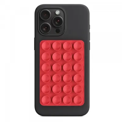 Suport cu Ventuze Techsuit SR-PAD, Rosu