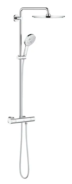 Sistem de dus Grohe Rainshower SmartActive 310 27966001, aparent, termostat, 310 mm, anti-oparire, anti-calcar, Crom