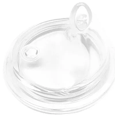Cap de rezervă pentru cană cu cap din silicon KikkaBoo - Happy face, 200 ml