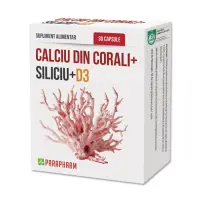 Calciu din Corali, Siliciu si vitamina D3, 30cps - QUANTUM PHARM