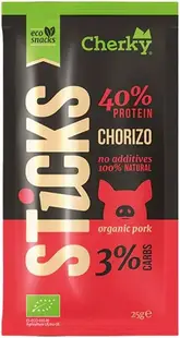 Băț de chorizo de porc organic, 25 g, Cherky