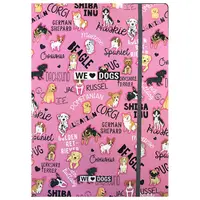 Mapa cu elastic A4 Lizzy Card - We love dogs