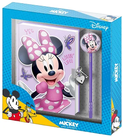 Set jurnal secret cu pix Karactermania Minnie - Butterflies