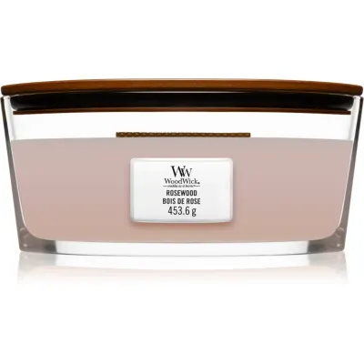 Woodwick Rosewood lumânare parfumată cu fitil din lemn (hearthwick) 453.6 g