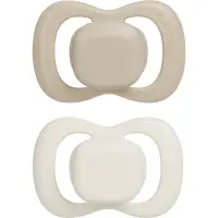 B.Box Natural Rubber 0-6m suzetă Vanilla/Latte 2 buc
