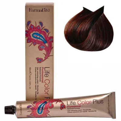 Vopsea de păr permanentă Farmavita Life Color Plus 5.5 Light Auburn Brown, 100 ml