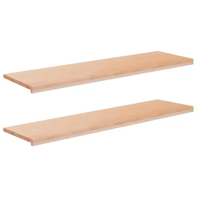 vidaXL Pervazuri 2 buc. natural 160 x 40 x 2 cm Lemn de fag masiv