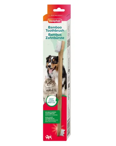 BEAPHAR Bamboo Toothbrush periuță din bambus câini și pisici