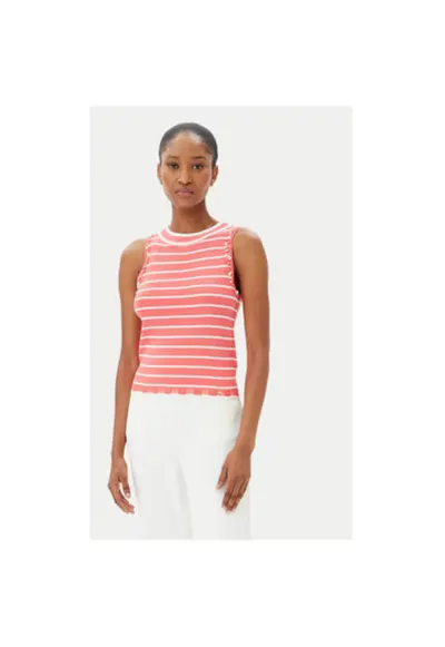 Top dama ACMA001916 - Viscoza/Nylon - Corai - Rosu deschis