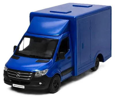 Microbuz metalic Kinsmart - Mercedes-Benz Sprinter, 1:48, albastru
