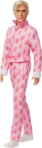 Păpuşă Barbie The Movie - Ken, într-un costum roz