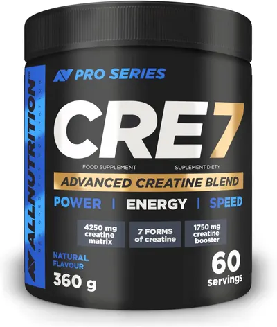 CRE7, neîndulcit, 360 g, AllNutrition