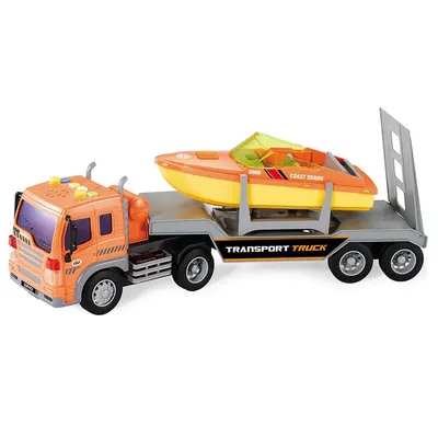 Camion transportator cu salupa Ocie City Service 1:16