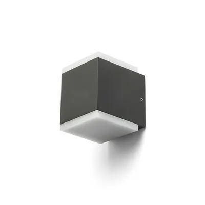 TIRAS II Corp de iluminat aplica gri antracit acrilic mat 230V LED 2x6W IP54 3000K