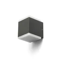 TIRAS II Corp de iluminat aplica gri antracit acrilic mat 230V LED 2x6W IP54 3000K