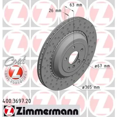 Disc frana ZIMMERMANN 400.3697.20