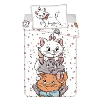 Lenjerie de pat pentru copii albă din bumbac pentru pătuț 100x135 cm Marie Cat "Friends" – Jerry Fabrics