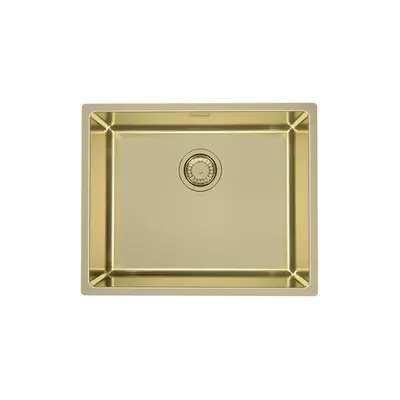 Chiuveta bucatarie inox culoare aurie, montare sub blat, Alveus Monarch Kombino 50