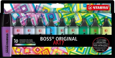 Set de etichete text Stabilo Arty - Boss Original, 10 buc. , culori reci