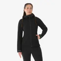 Geacă Softshell cu protecție împotriva vântului Trekking MT500 Negru Damă