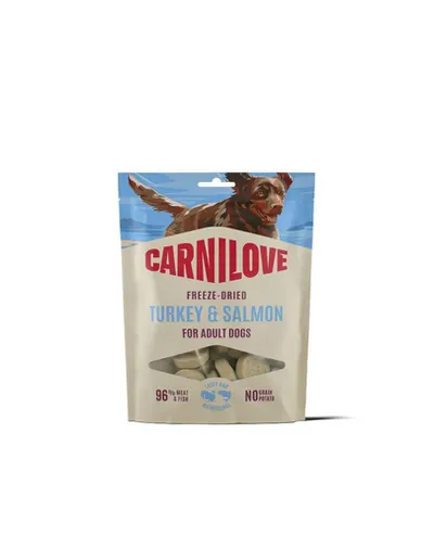 CARNILOVE Freeze-Dried Turkey & Salmon snack liofilizat pentru câini 60 g