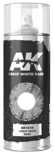 Spray grund AK Interactive - Great White Base (AK1019) (150 ml)