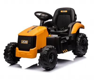 Tractor electric pentru copii JCB Yellow 70W cu telecomanda 2.4G si licenta, suspensii si slow start