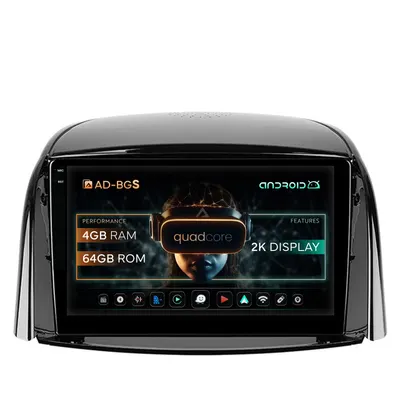 Navigatie 2K Renault Koleos (2009-2016), Android, S-Quadcore 4GB RAM + 64GB ROM, 9.5 Inch - AD-BGS90042K+AD-BGRKIT365