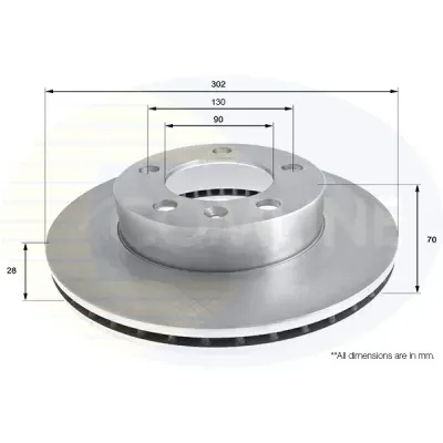 Disc frana COMLINE ADC2701V