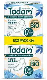 Absorbante BIO hipoalergenice Ultra Super+, 24 bucati, Tadam