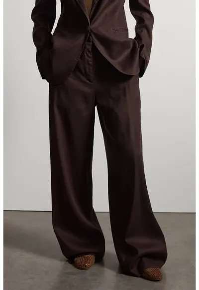 Pantaloni cu croiala ampla - Maro