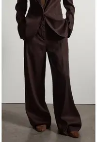 Pantaloni cu croiala ampla - Maro