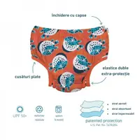 Slip copii eco SPF 50+ refolosibil, cu capse Green Sprouts by iPlay Tea Turtle 12 luni