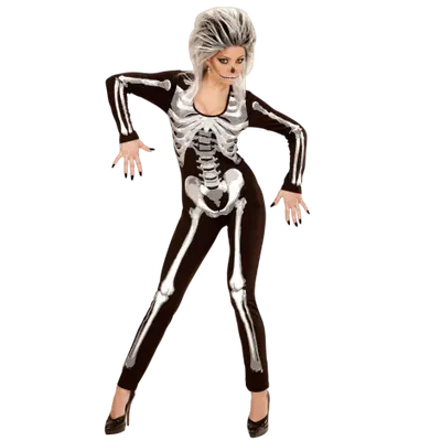 Costum schelet negru femei