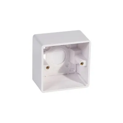 Doza aparenta Synergy - plastic - 1 module - 50 mm deep cu cable grip