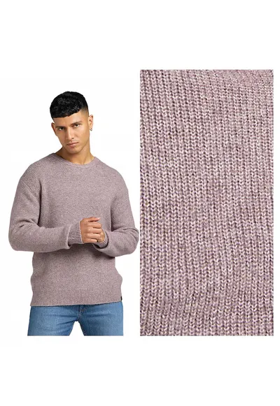Pulover Barbati - Lee Seasonal Crew - Regular Fit - Fara Inchidere - Decolteu Rotund - Maneci Lungi - Fara Buzunare - Bumbac - Mov - Violet