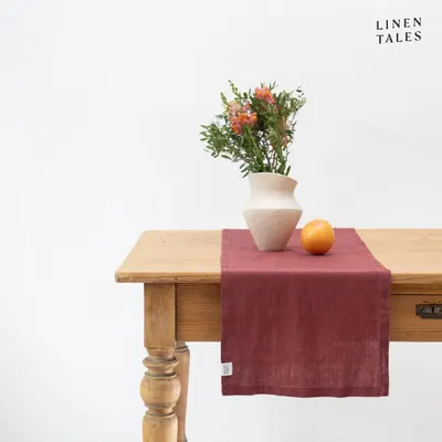 Napron de masă din in 40x200 cm Marsala – Linen Tales