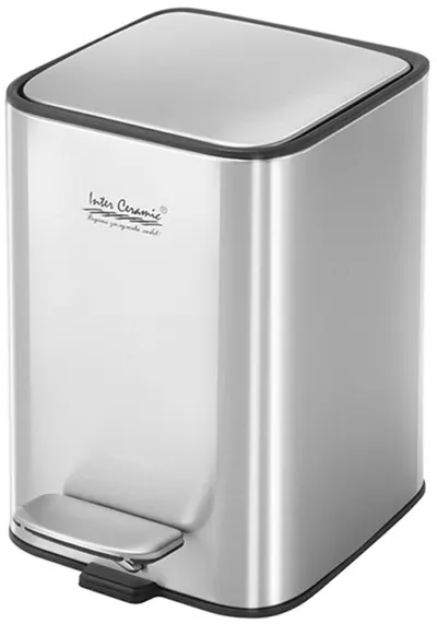 Coș de gunoi Inter Ceramic - FR Line, 3 l, argintiu mat
