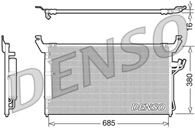 Radiator AC condensator cu uscator potrivit INFINITI FX 3.5 4.5 01.03-12.08