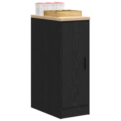 Gossi dulap depozitare garaj negru 30x51x85 cm lemn masiv de pin