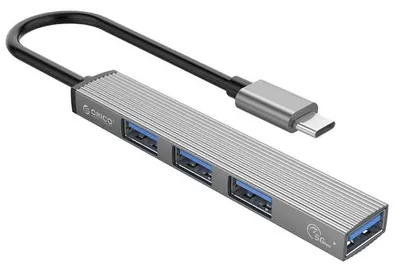 Hub Orico - AH-13-GY, 4 porturi, USB-C, gri