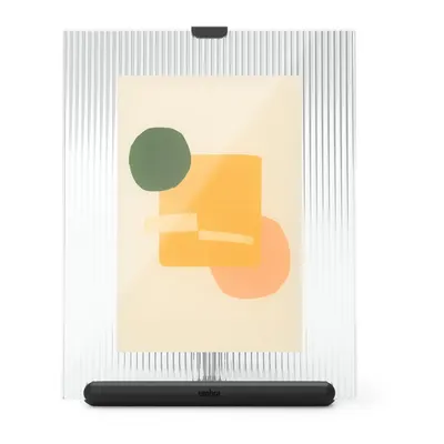 Ramă foto neagră cu picior de susținere din sticlă 16x20 cm Flute – Umbra